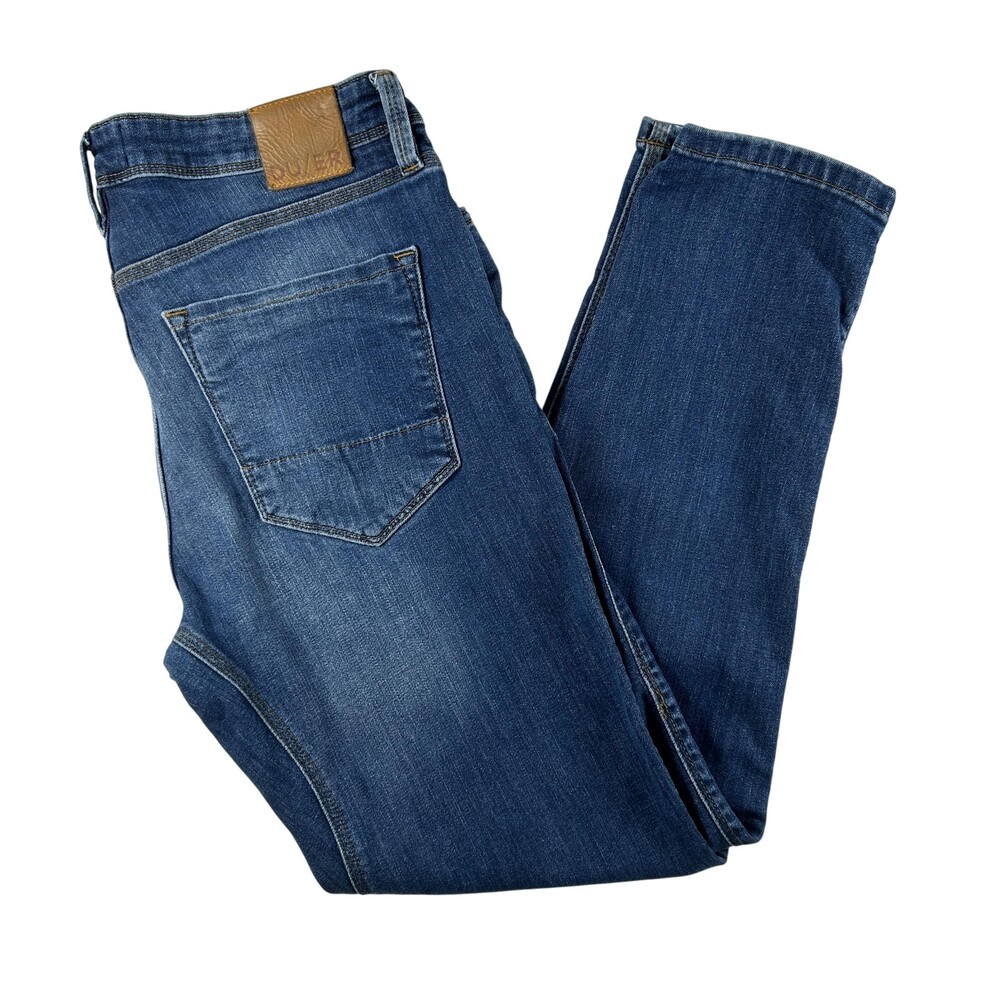 DU/ER L2X Slim Fit Jeans Mens 34x30 Medium Wash Blue Stretch Denim Performance